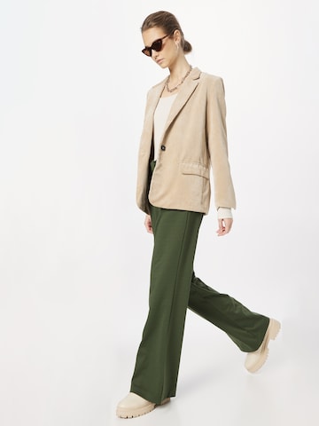 ICHI Loose fit Pleat-Front Pants 'MONSE' in Green