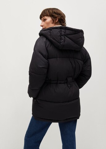 MANGO Winter Jacket 'Tabardi' in Black