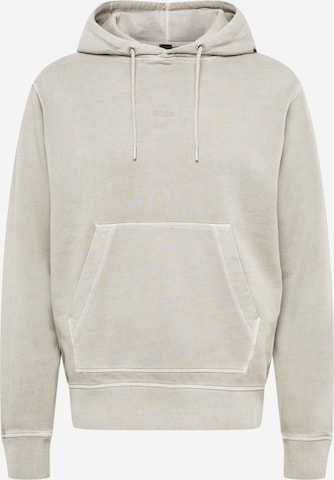 BOSS Orange Sweatshirt 'Wefadehoody' in Grijs: voorkant