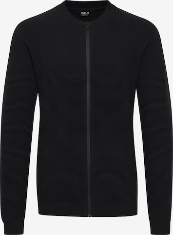 !Solid Knit cardigan 'Cezar' in Black: front