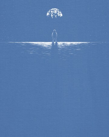 Watapparel Shirt ' Lost in space ' in Blauw