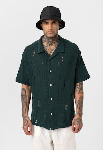 Coupe regular Chemise 'Raymond' Dandalo en vert : devant