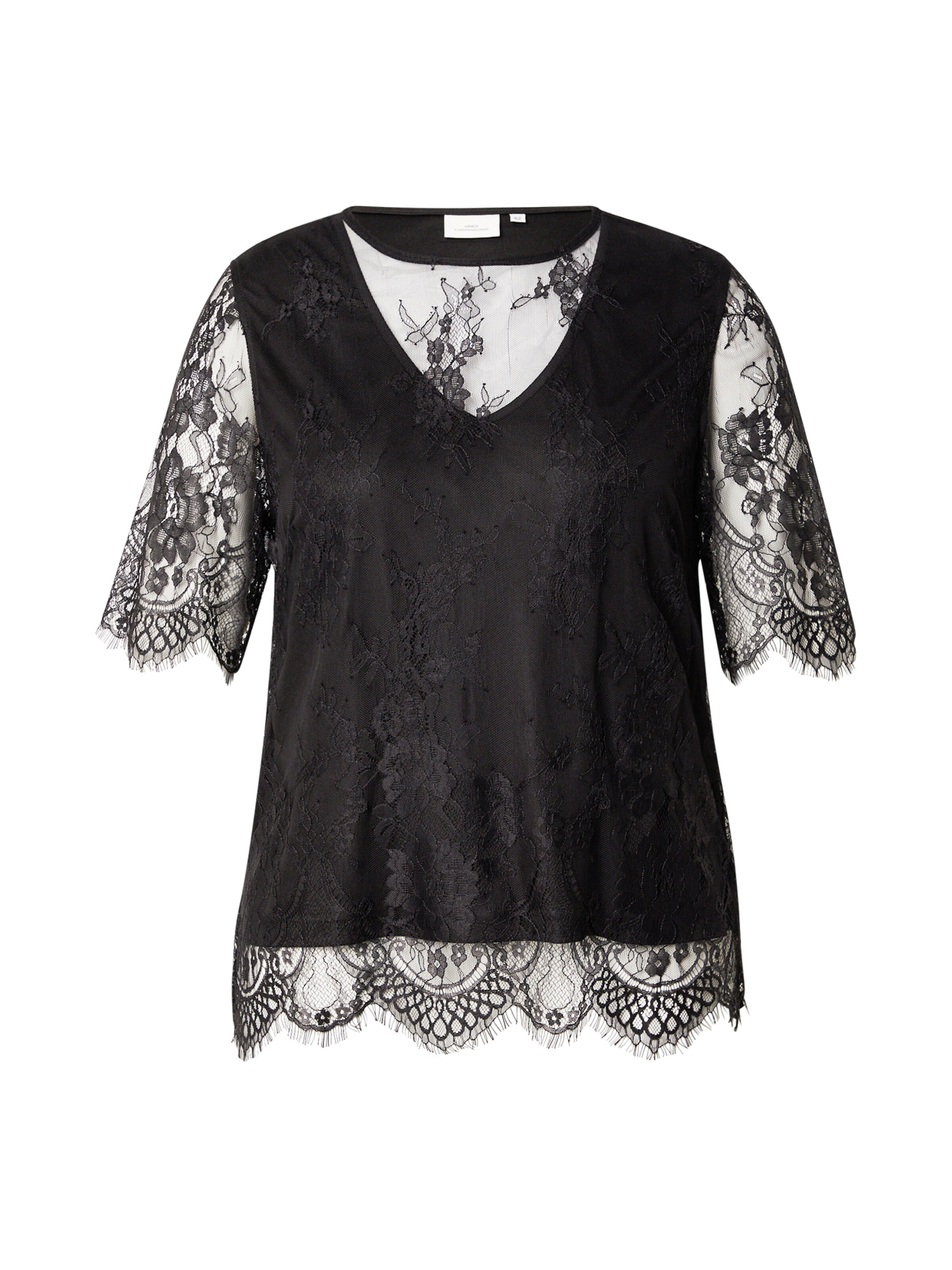 ONLY Carmakoma Μπλουζάκι 'CAREverlyn' σε μαύρο: μπροστά