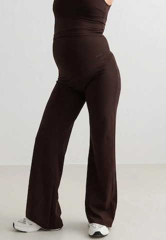Wide Leg Pantalon Aim'n en marron : devant
