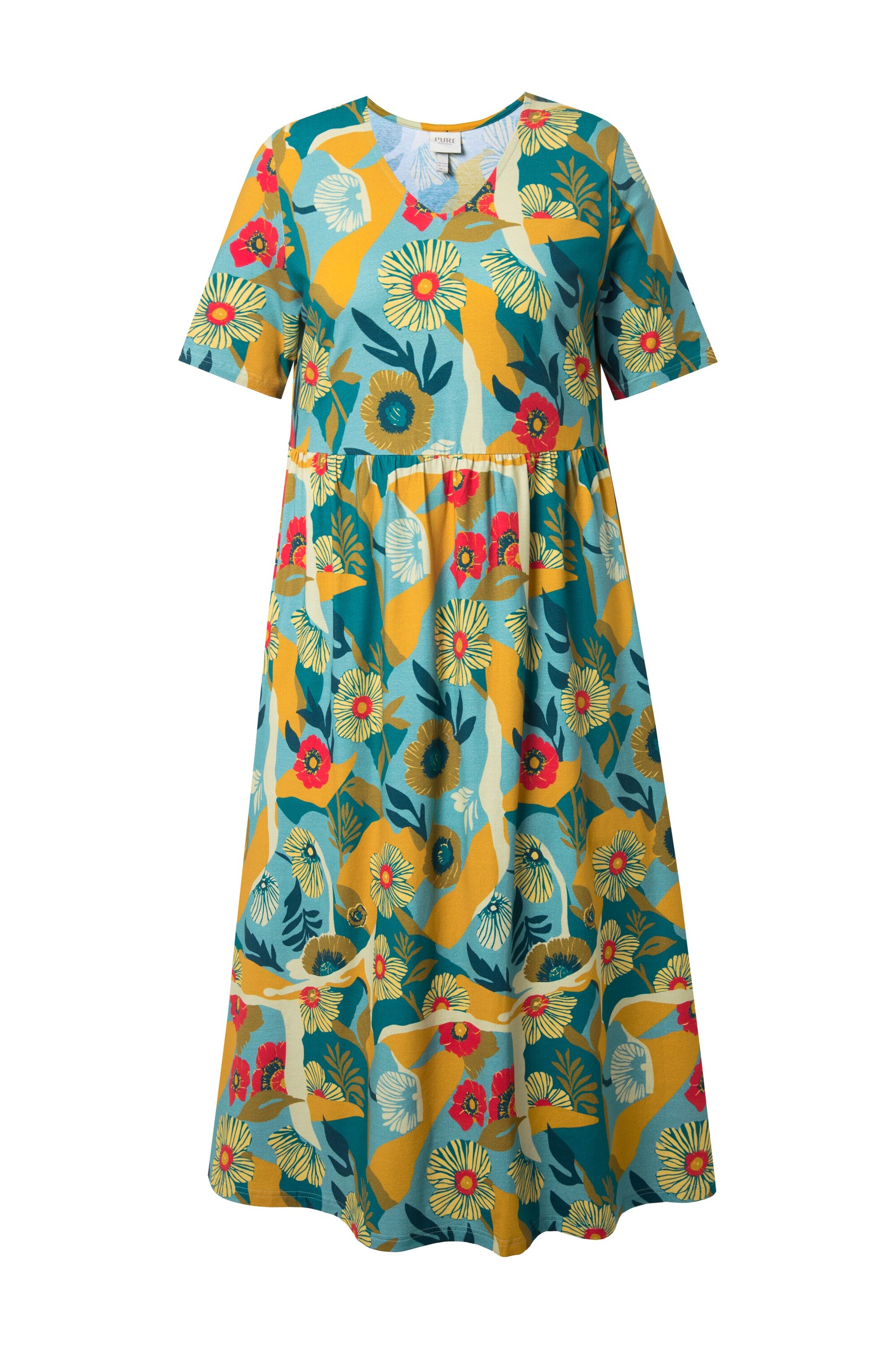 Ulla Popken Kleid in Gelb: Vorderseite