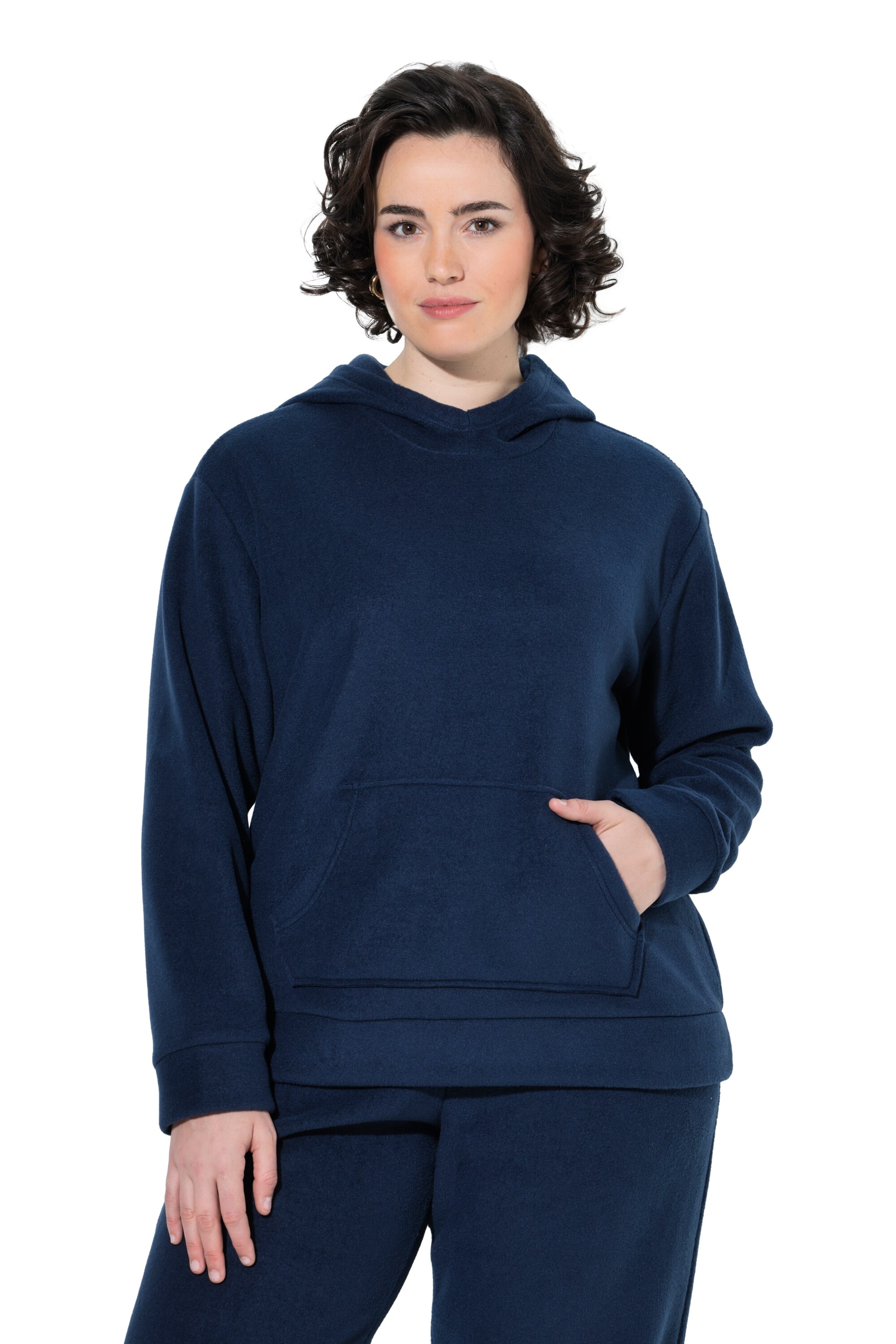 Ulla Popken Sweatshirt in Blauw: voorkant