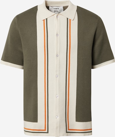 ABOUT YOU x Jaime Lorente Button Up Shirt 'Raul' in Cream / Olive / Orange, Item view