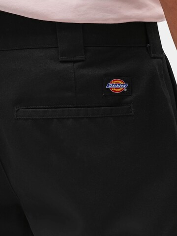 DICKIES Regularen Hlače na rob | črna barva