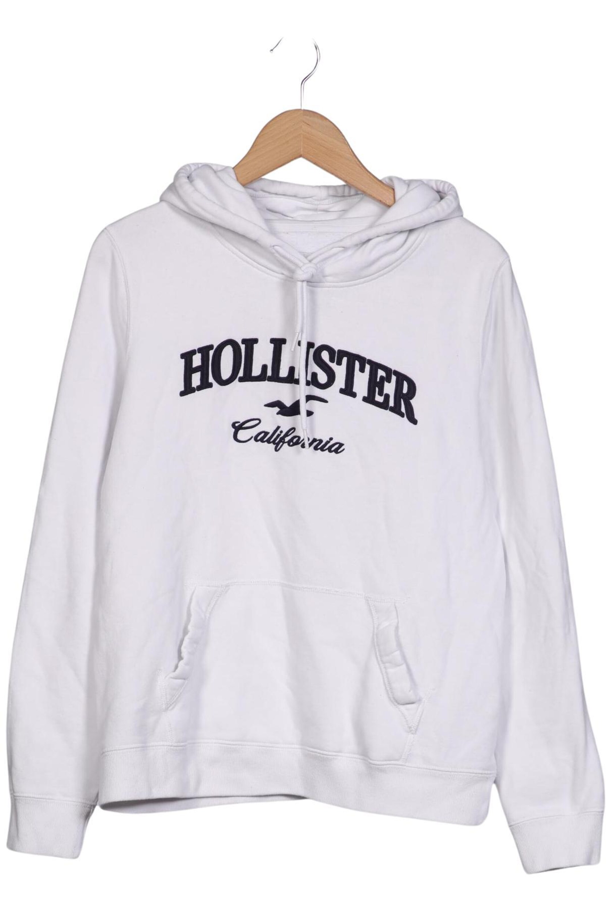 HOLLISTER Sweatshirt & Zip-Up Hoodie in L in White: front