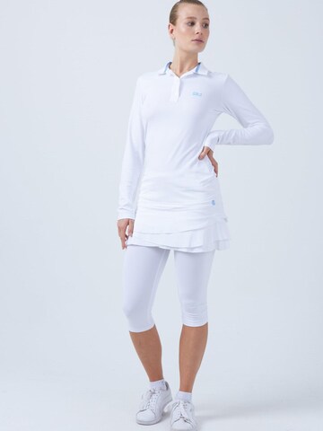 SPORTKIND - Camiseta funcional 'Long Sleeve Polo Shirt' en blanco: frente