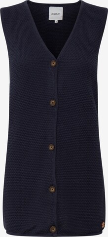 Oxmo Gebreide bodywarmer 'HEIDI' in Blauw: voorkant