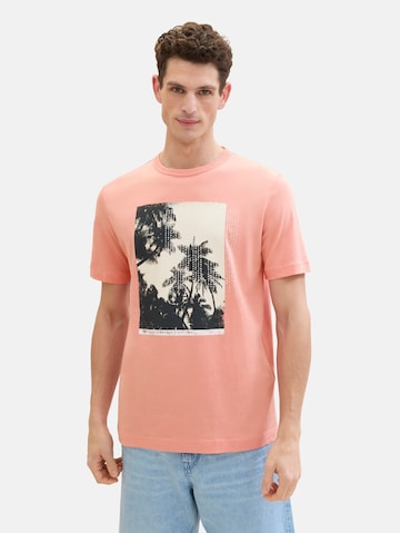 T-Shirt TOM TAILOR en orange : devant