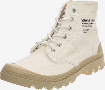 Bottes 'Pallabrousse WW Cream White Shoes' Palladium en blanc : devant