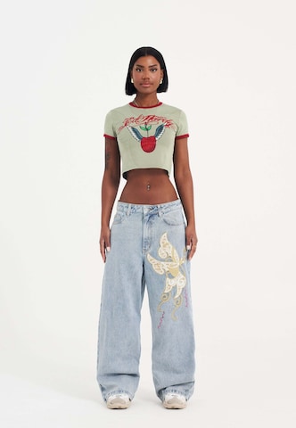 Ed Hardy Ohlapna forma Kavbojke | modra barva