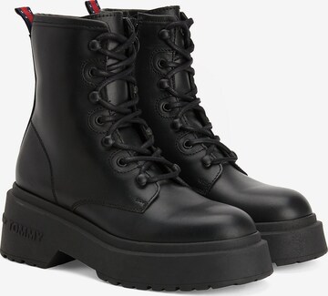 Tommy Jeans Lace-Up Ankle Boots in Black