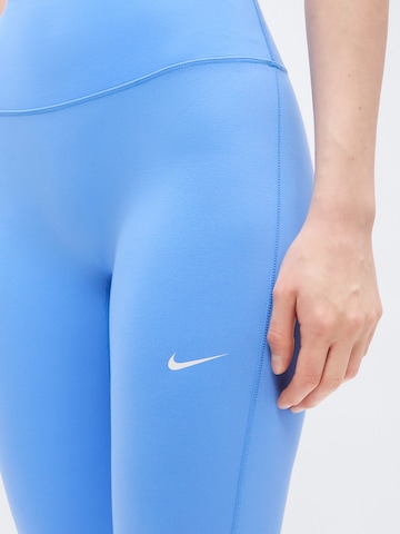NIKE Skinny Sporthose 'ONE' in Blau
