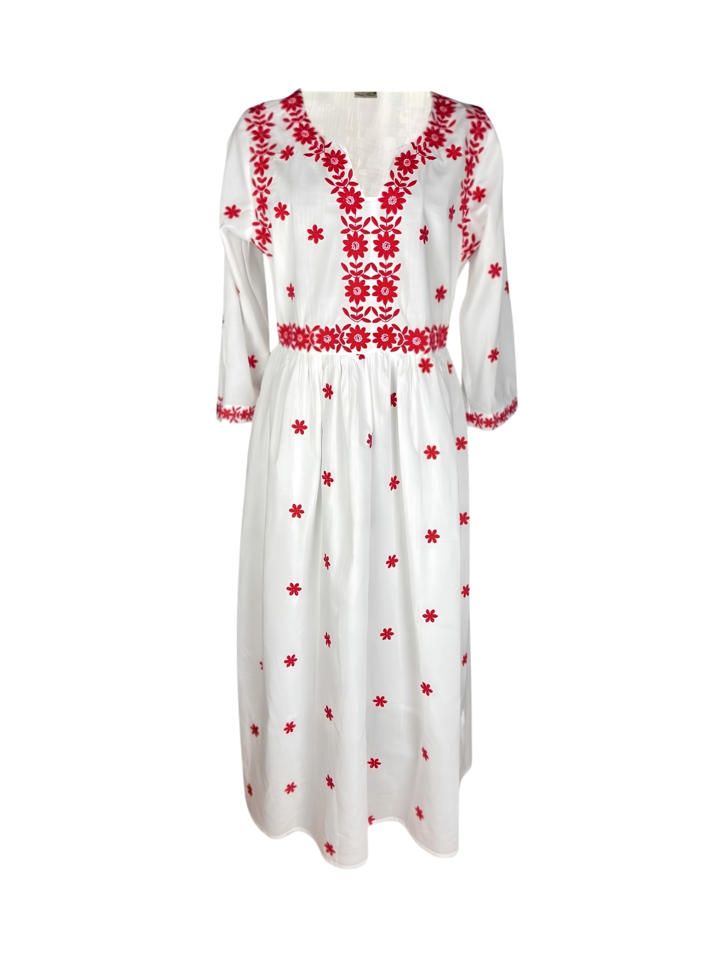 Rody’s forever - Vestido 'Damenkleid S25 weiß/rot , marimea L' em branco