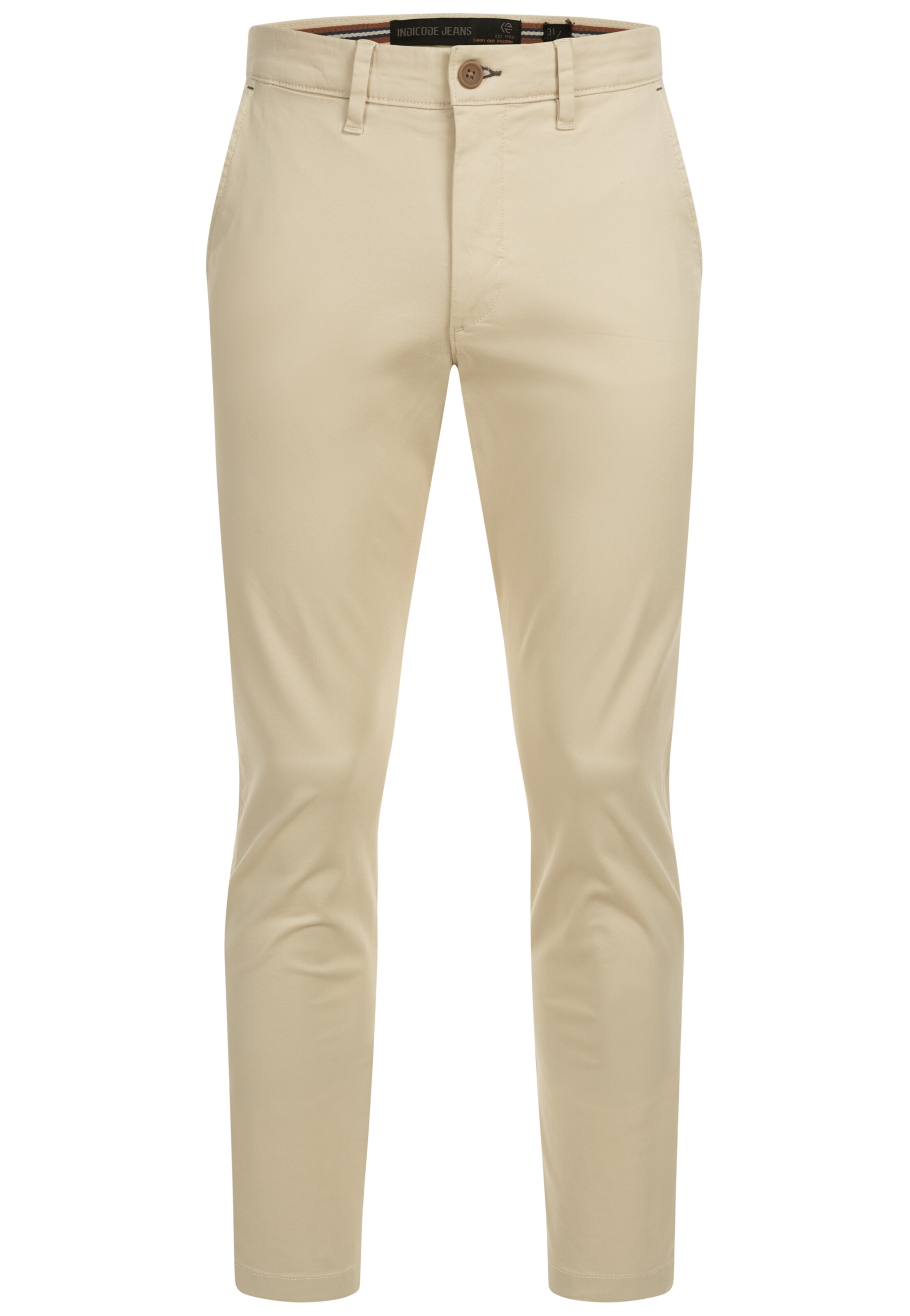 INDICODE JEANS Chinohose 'Wasling' in Beige: Vorderseite