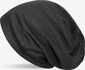 styleBREAKER Mütze 'Beanie mit All Over Glitzer' in Grau: Vorderseite