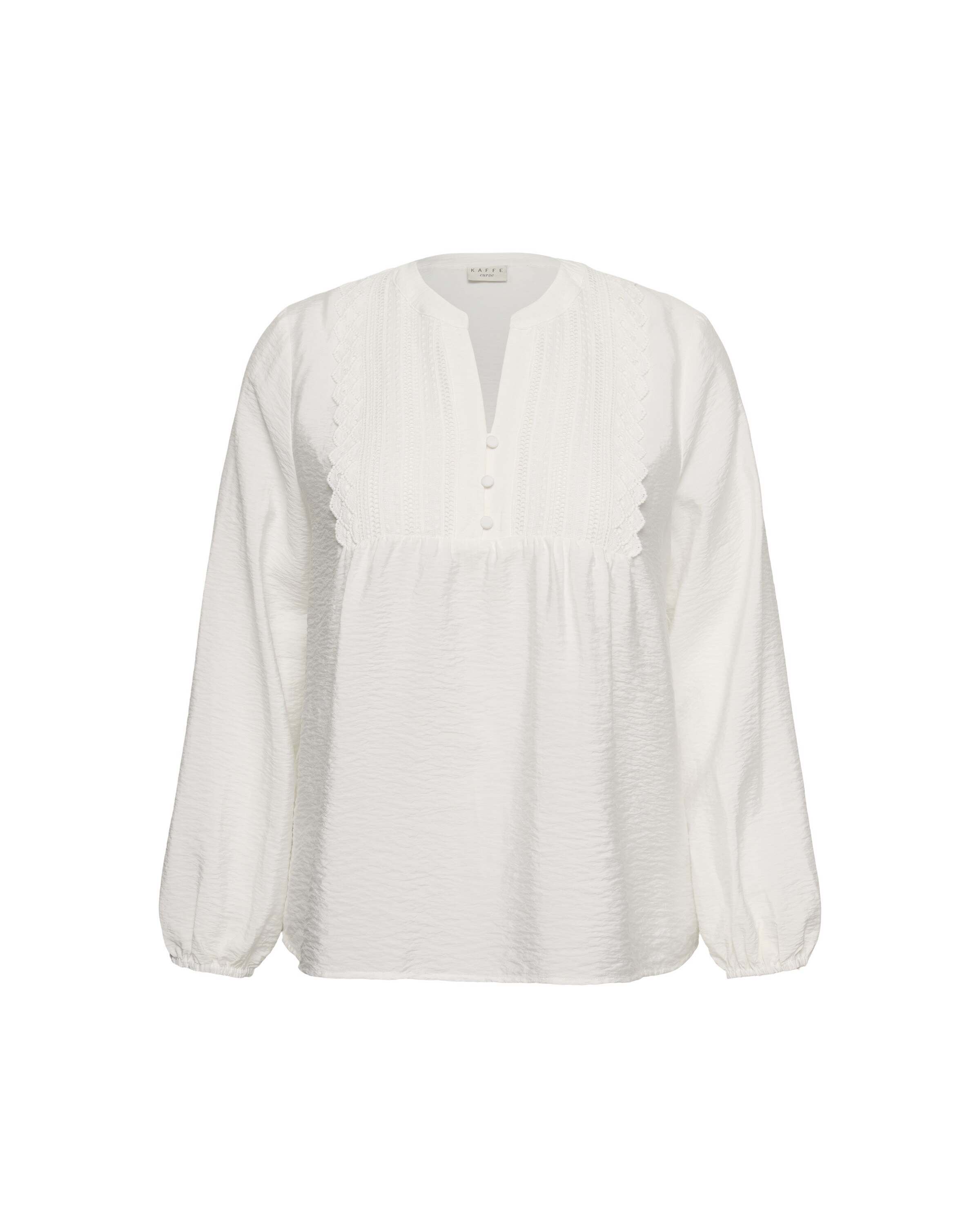 KAFFE CURVE Blouse 'Galine ' in Wit: voorkant