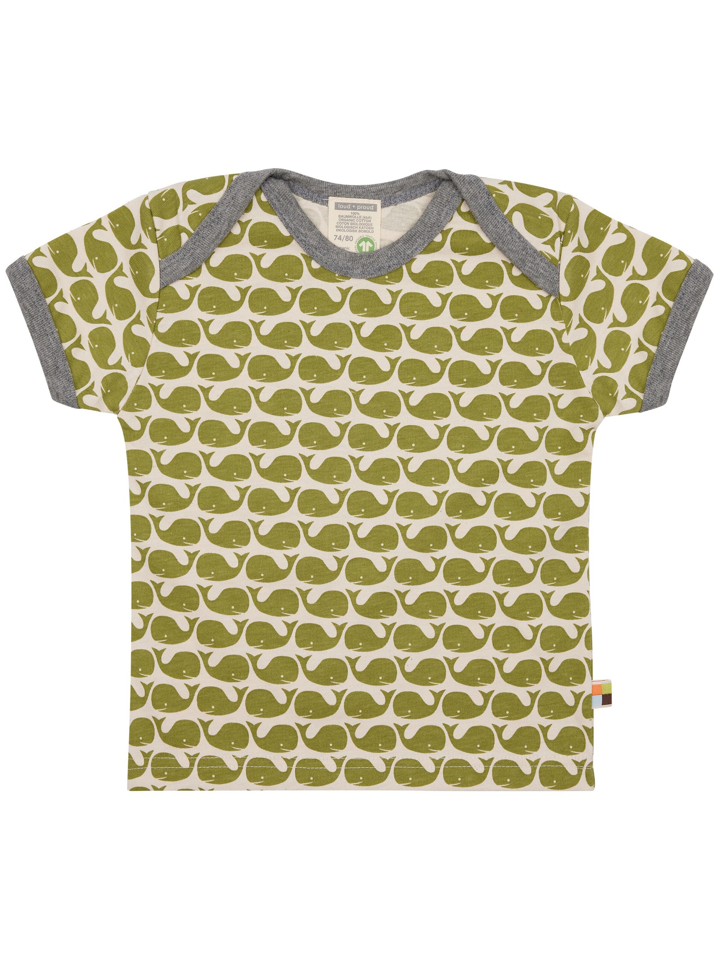 loud + proud Shirt 'Wale' in Green: front