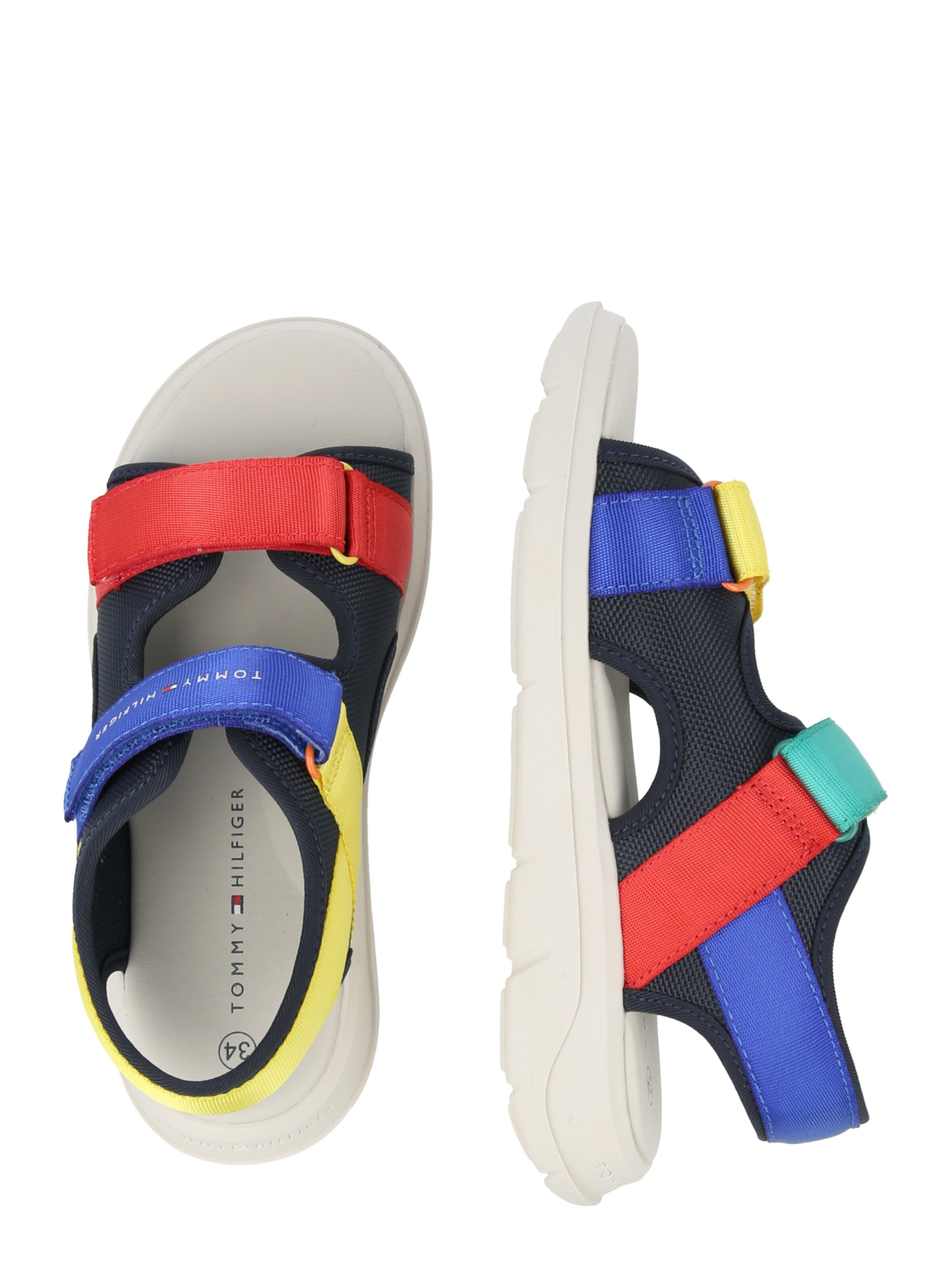 TOMMY HILFIGER Otevřená obuv 'QUEST' – modrá