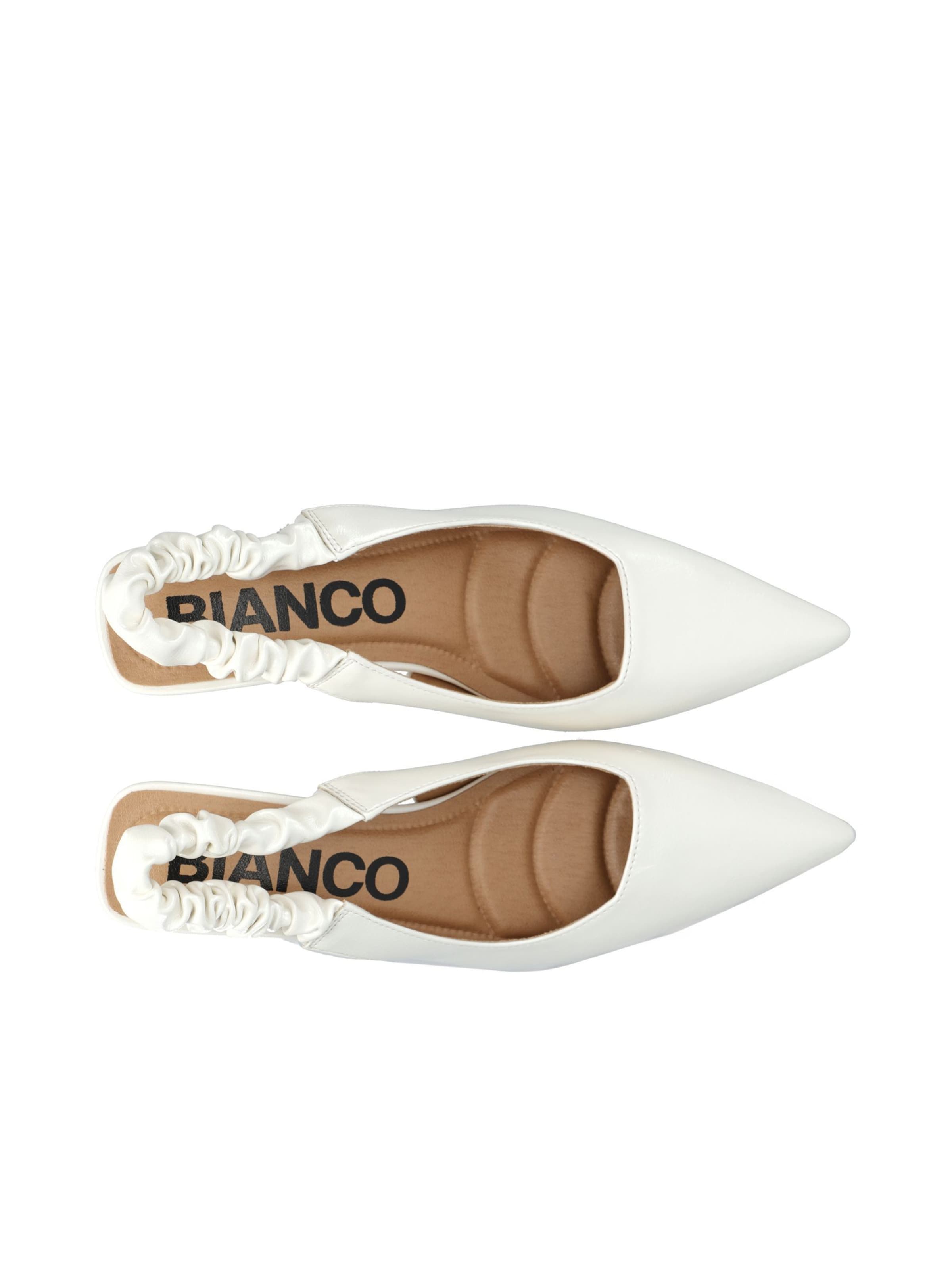 Escarpins à bride arrière 'Monroe' Bianco en blanc