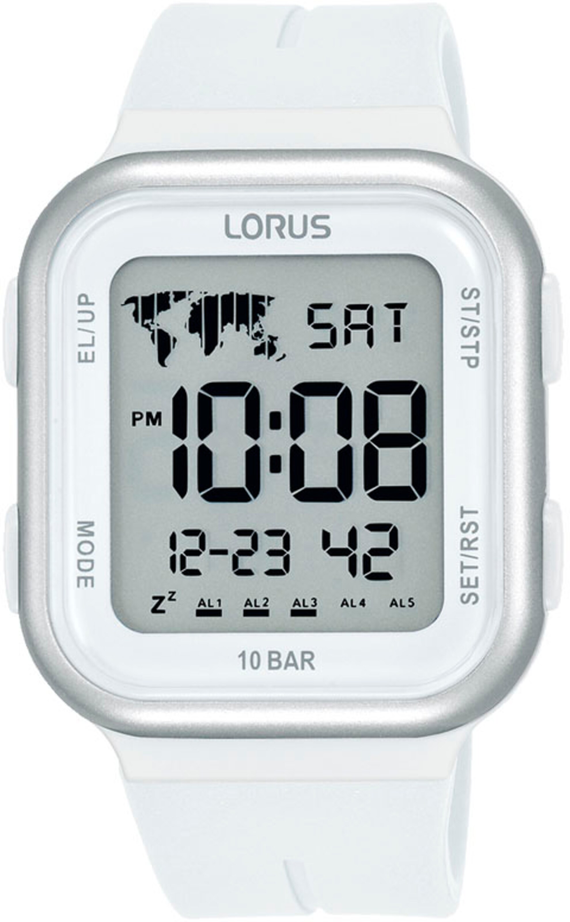 LORUS Digital Watch in White: front