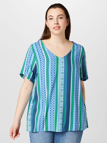 Camicia da donna 'MARRAKESH' di ONLY Carmakoma in verde: frontale