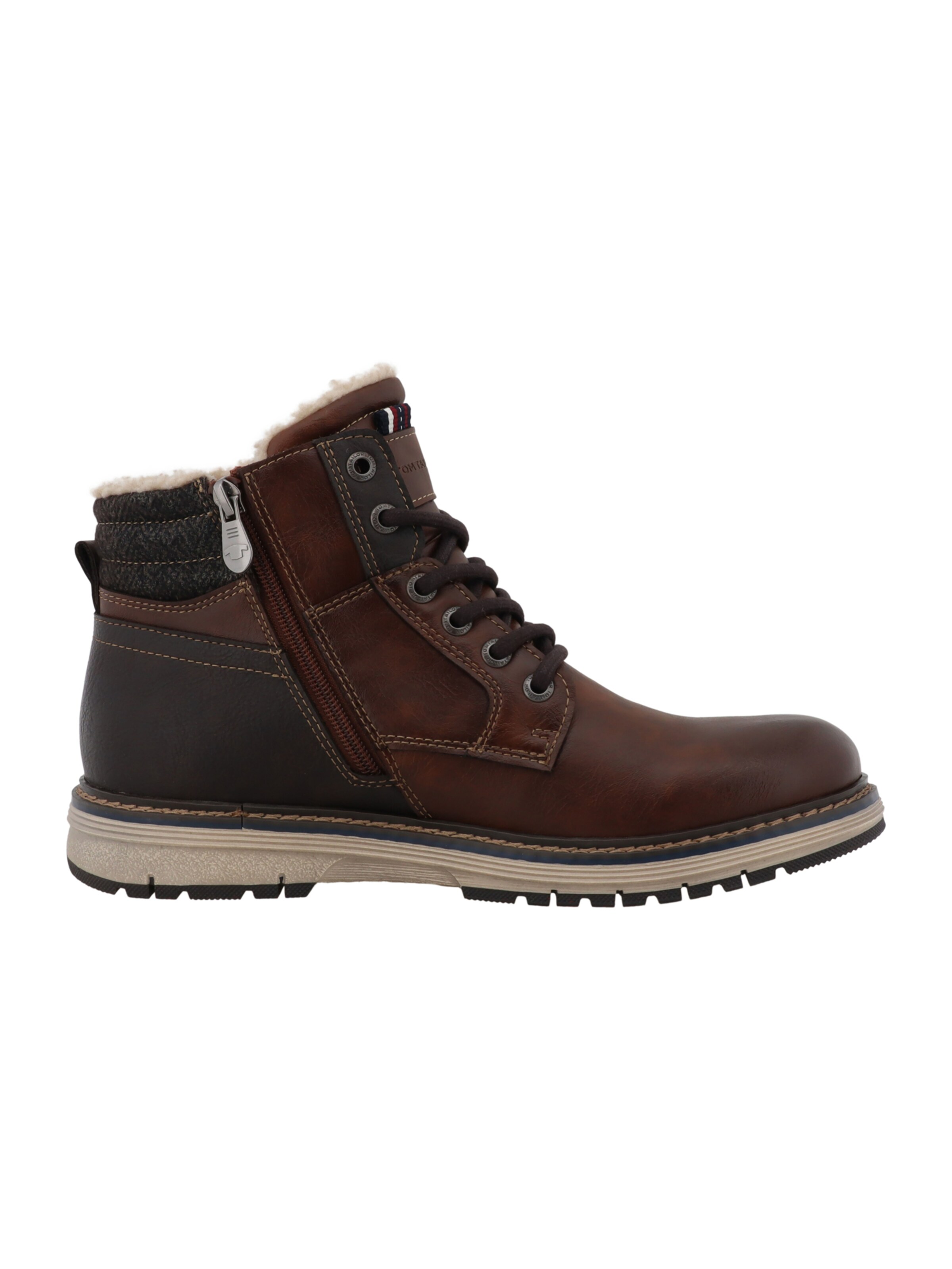 TOM TAILOR Lace-up boots in Brown