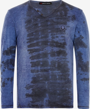 CIPO & BAXX Langarmshirt in Blau: predná strana