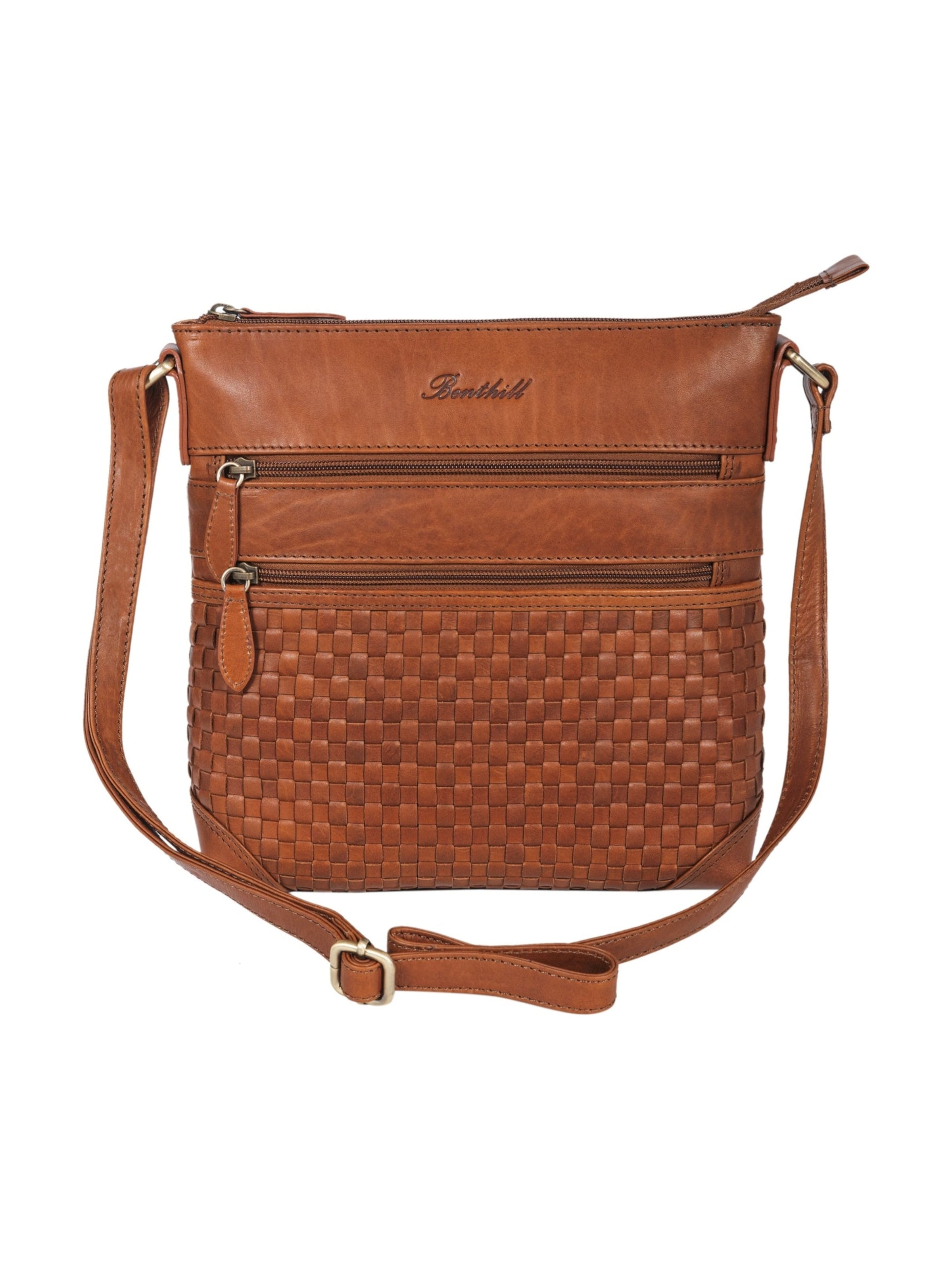 Benthill Umhängetasche in Braun: Vorderseite