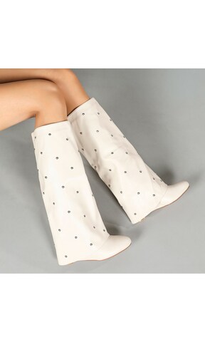 Ital-Design Stiefel in Beige: Vorderseite