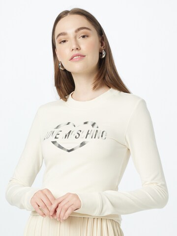 Love Moschino Sweatshirt in Beige: voorkant