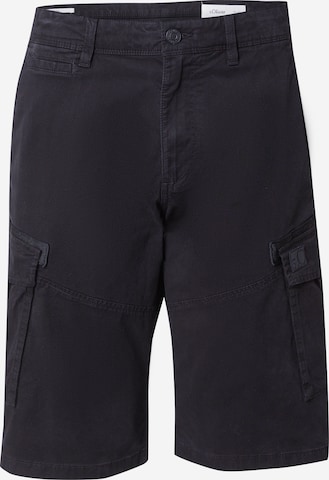 s.Oliver Regular Cargohose in Schwarz: Vorderseite
