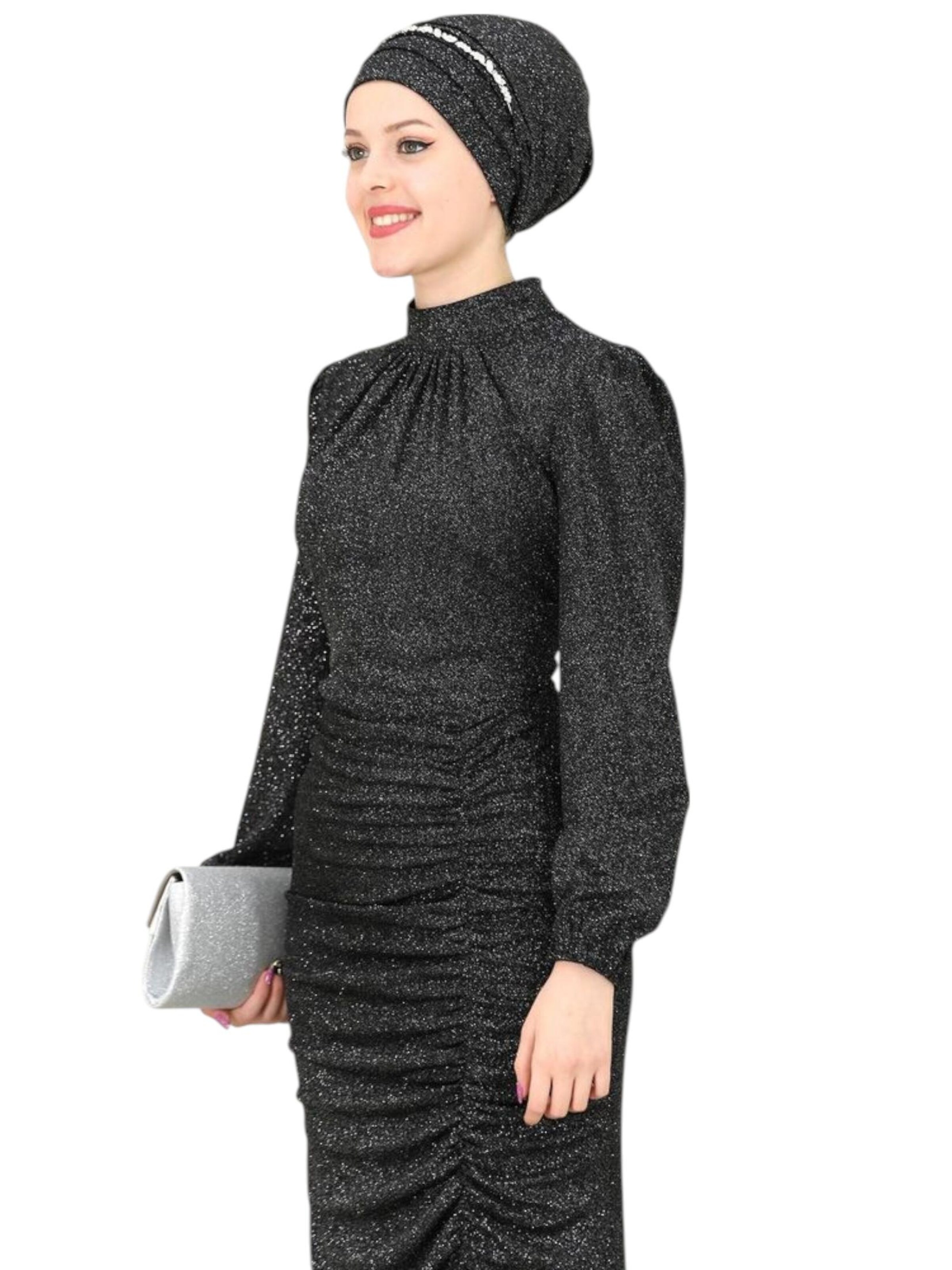 fashionshowcase Avondjurk 'RÜYA' in Zwart