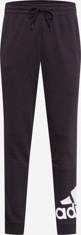 Effilé Pantalon de sport 'Essentials French Terry Tapered Cuff Logo' ADIDAS SPORTSWEAR en noir : devant