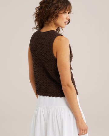 WE Fashion Вязаная жилетка в Коричневый