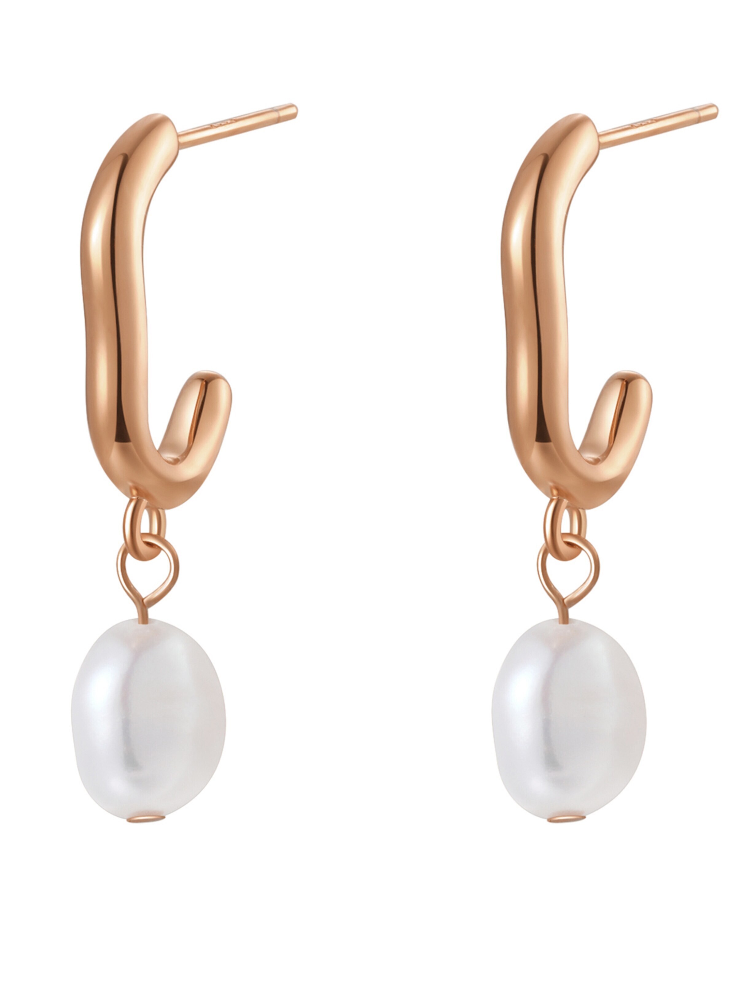 Hey Happiness Ohrringe 'Chunky Pearl'‌‌‌‌‌‌‌‌‌ in Gold: Vorderseite