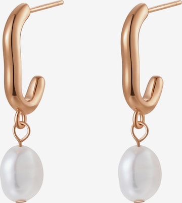 Hey Happiness Ohrringe 'Chunky Pearl' in Gold: Vorderseite