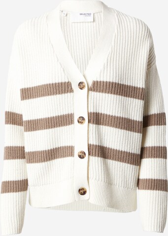 SELECTED FEMME Cardigan 'BLOOMIE' i hvid: forside