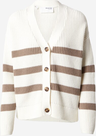 SELECTED FEMME Knit cardigan 'BLOOMIE' in Brown / White, Item view