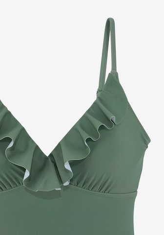 LASCANA Bustier Badeanzug in Grün