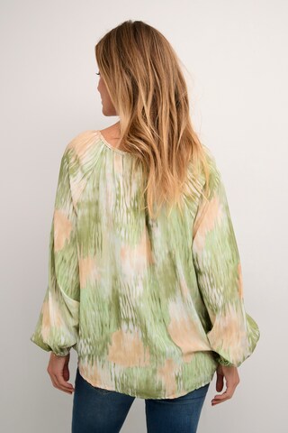 Cream Blouse 'Cassia' in Green