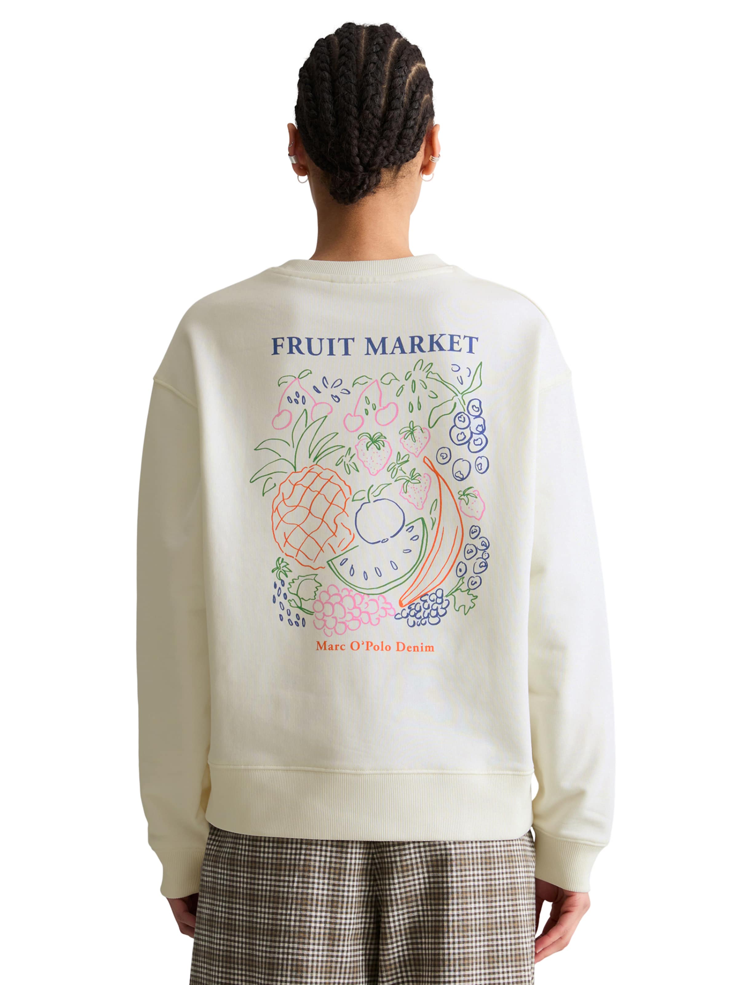 Marc O'Polo DENIM Μπλούζα φούτερ σε λευκό: μπροστά