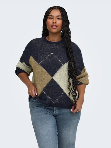 ONLY Carmakoma - Pullover 'CARNOEME' em azul: frente