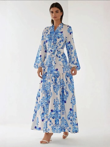 Abito camicia di Hiccup in blu: frontale