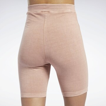 Skinny Pantaloni sportivi di Reebok in rosa