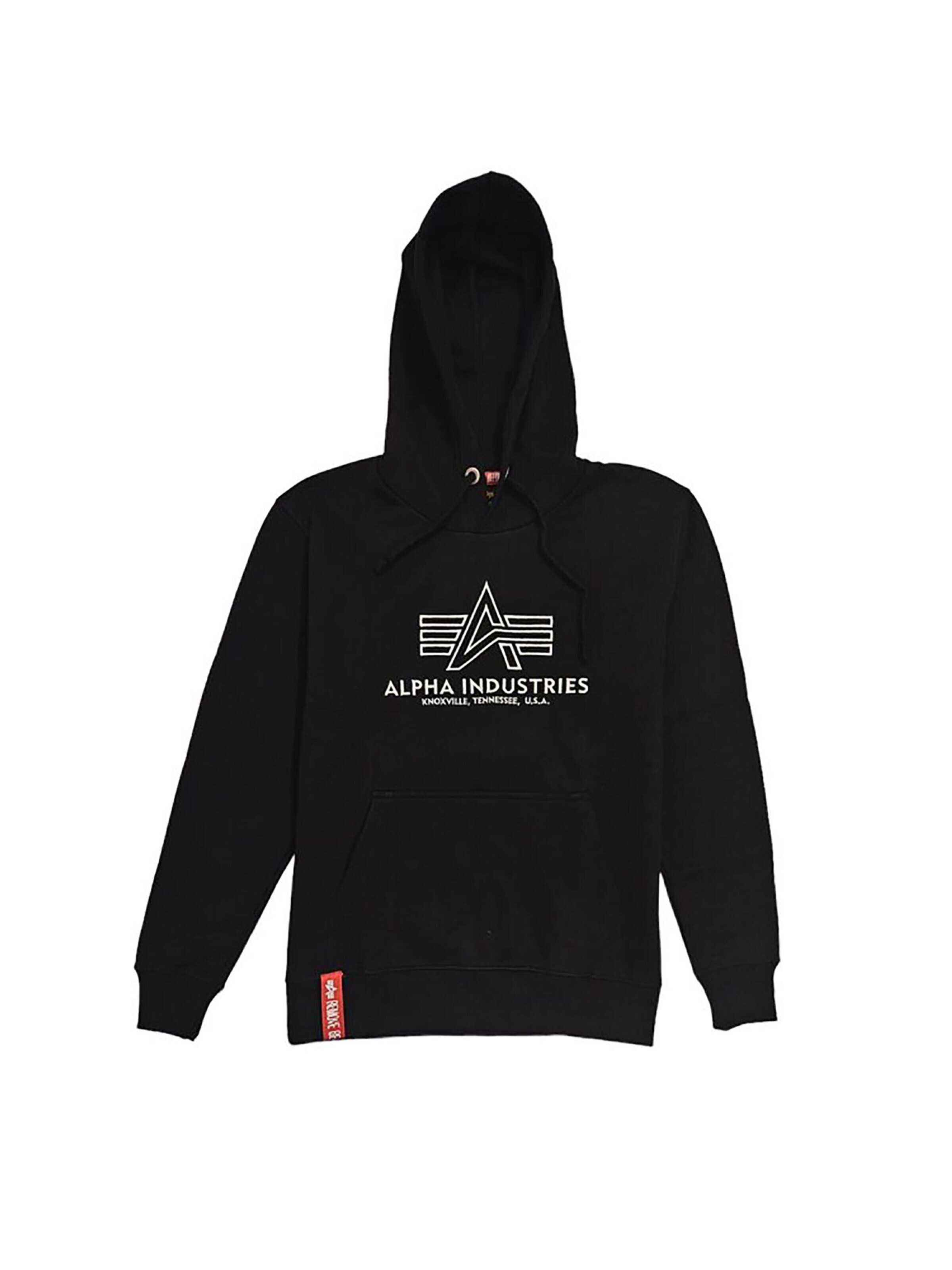 ALPHA INDUSTRIES Sweatshirt 'Embroidery Basic'‌‌‌‌ in Schwarz: Vorderseite