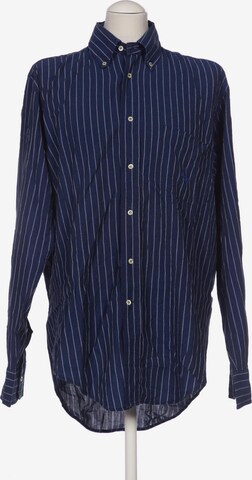 Trussardi Button Up Shirt in M in Blue: front